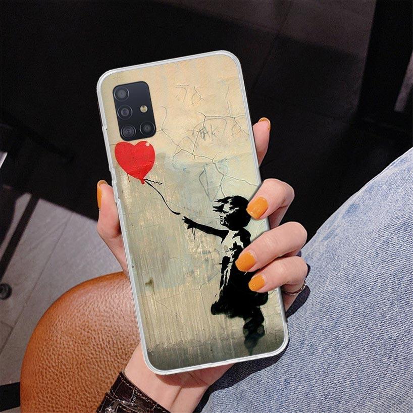 Чехол для телефона Street Art Banksy Graffiti для Samsung Galaxy A52 A32 A22 A12 A51 A31 A50S A30S A20S A10S Note 20 Ultra 10 Plus S10 A