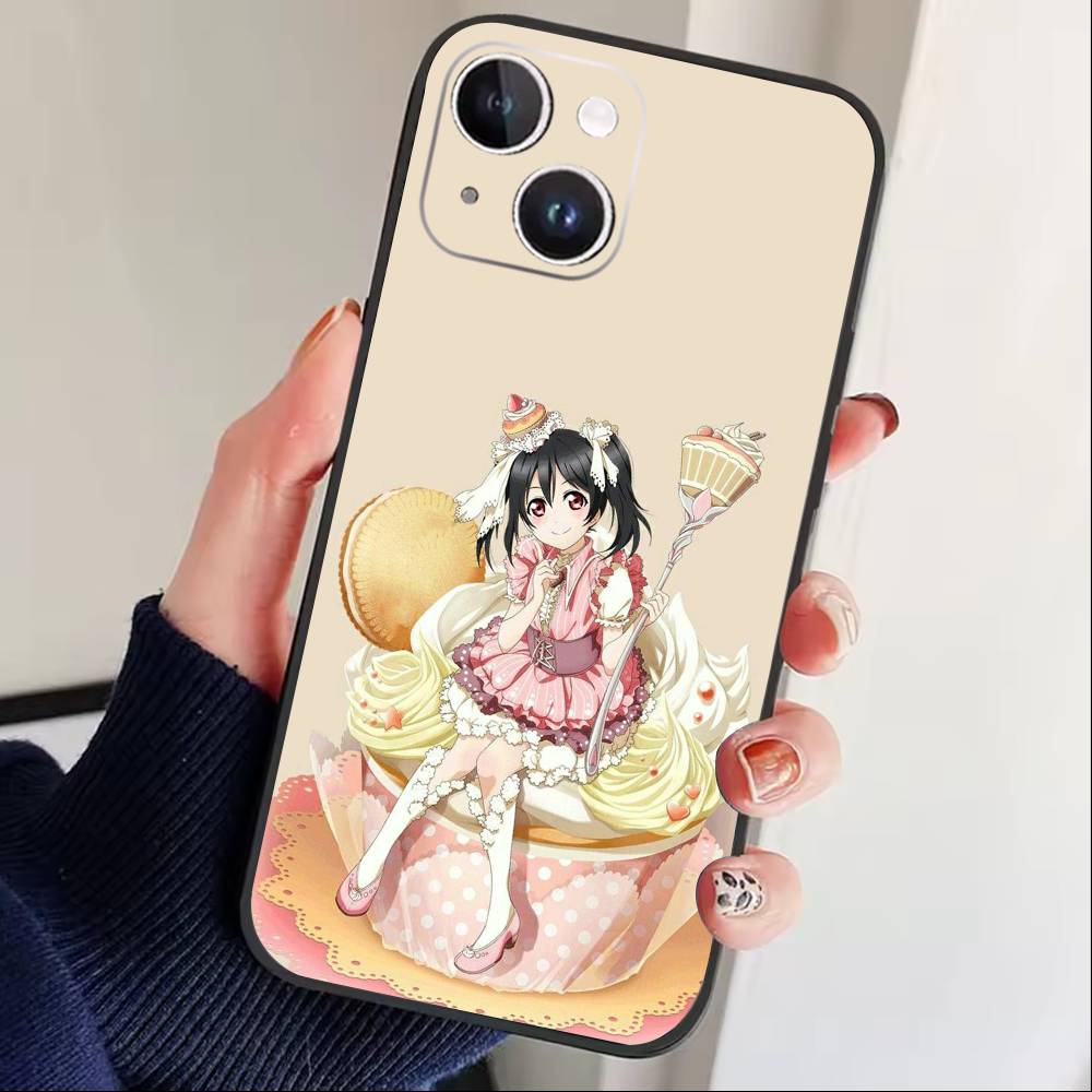 L-Love live-Косака Хонока Чехол для телефона для iPhone17,16,15,14,13,12 Plus,Max Мягкий силиконовый Черный чехол