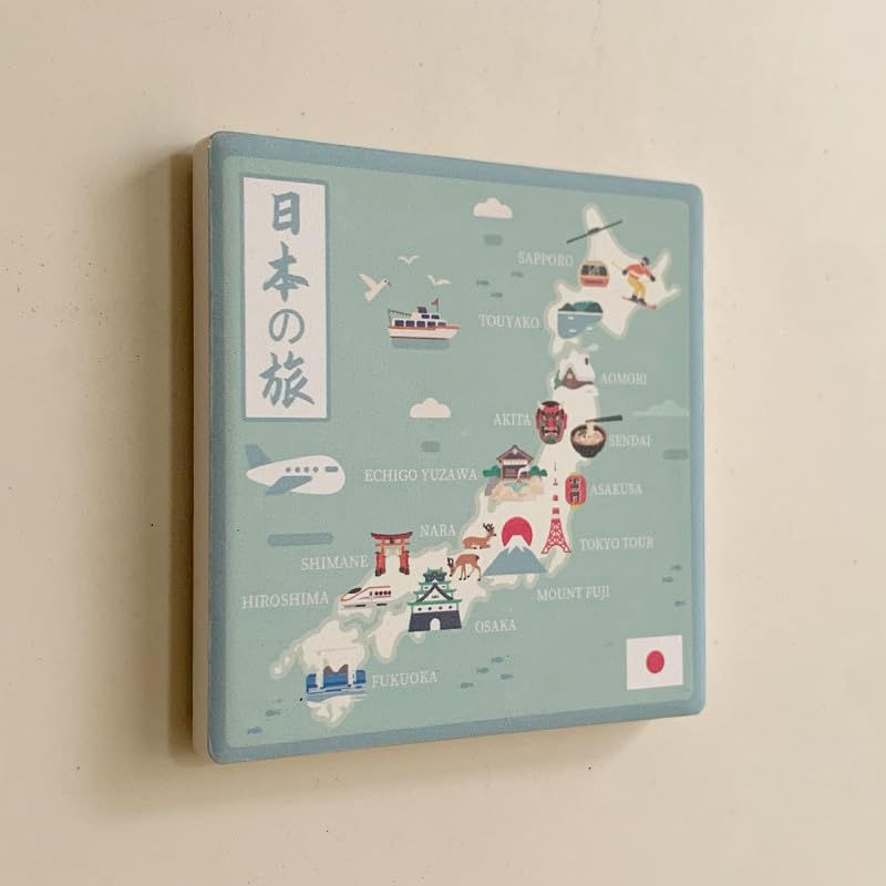 Japan refrigerator magnet map specialty Mount Fuji landmark culture Mabu souvenir decoration tourist Japanese famous places office whiteboard birthday