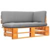 Day and Night - Day and Night Corner Sofa Pallets Garden Pine Wood Impregnated Honey Brown