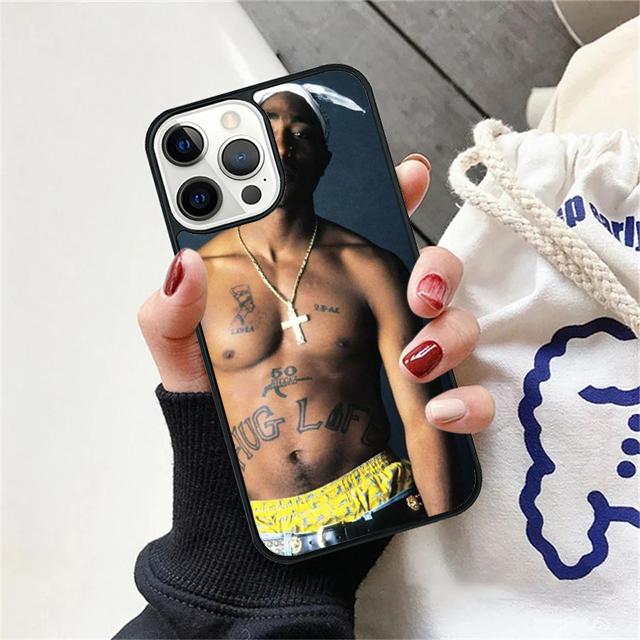 2Pac Tupac Shakur Hip Hop Rapper Phone Case Cover For iPhone 17 Air 15 16 14 13 12 Pro Max 11 Pro Max Plus Coque
