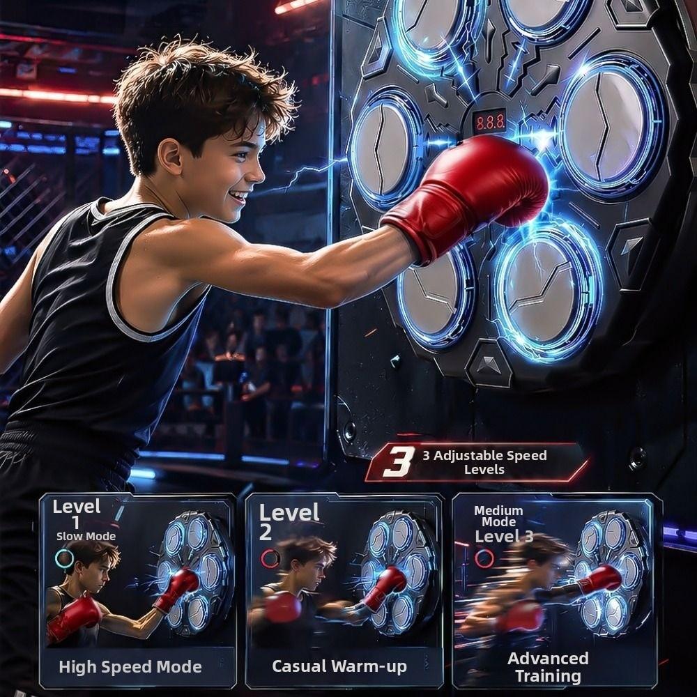 3 Speed Adjustment Smart Music Boxing Machine Reaction Training Equipment Home Exercise