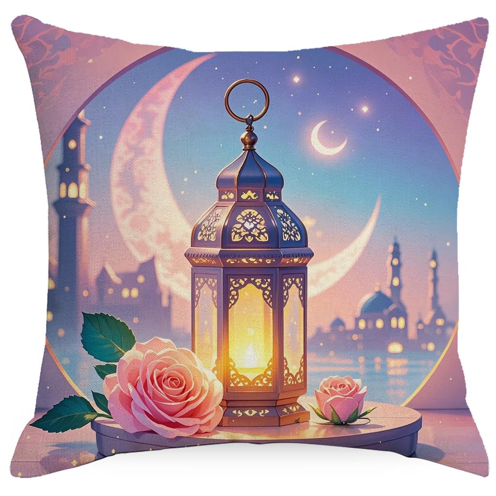 New Moon Chandelier Flowers Dreamy Folk Line Print Home Living Room Sofa Pillow Cover