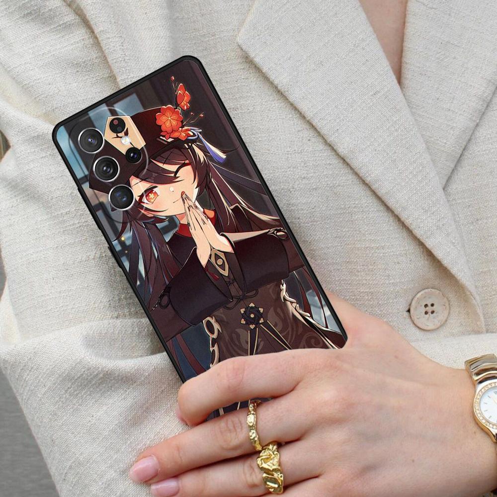 Чехол для телефона Genshin Impact Ху Тао HuTao для Samsung Galaxy S26 Ultra S25 S24 S23 S22 S21 S20 Note10