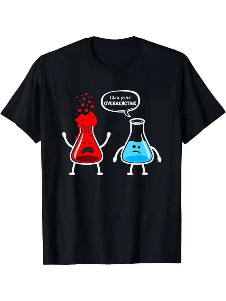 Funny Chemistry Nerd Graphic Printed for Women Casual T-Shirt with Funny Design Crew Neck Women Casual T-shirt Clothing