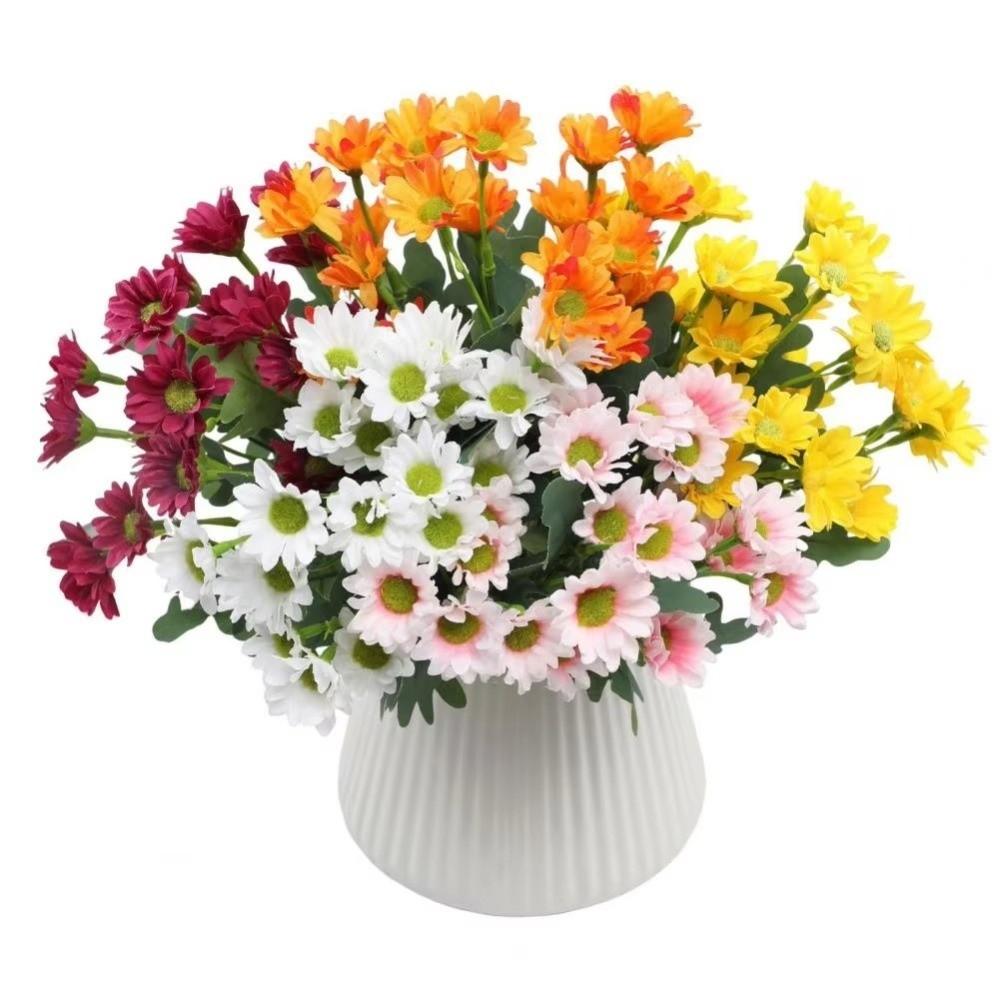 21 Heads Artificial Outdoor Sunset Mums Flowers Multicolor Simulated Flower for Party Supplies