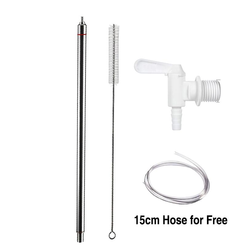 Elecqueen Spring Loaded Bottle Filler,Stainelss Steel Tip Bottling Wand with 3/8'' Tubing, Homebrew Large Traffic Beer Transfer