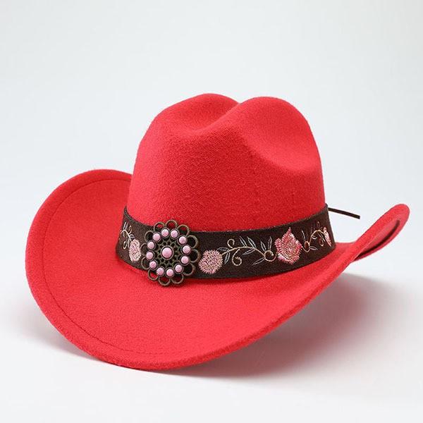 eBay jazz hat autumn and winter British retro top hat women's trendy women's woolen western cowboy hat