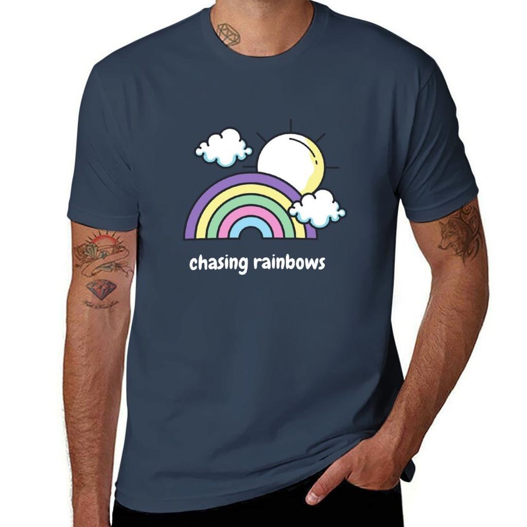chasing rainbows TShirt Sweat Absorbing Sports Tee Shirt