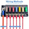 12V Fuse Block 4/6 Circuit Blade Fuse Box Kit with LED Indicator Fuse Panel Relay Box Kit for Auto Marine Truck Car Boat RV