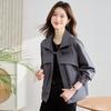 Весна и Осень Новая Маленькая Большого Размера Короткая Ветровка Мода Повседневная Рабочая Куртка Топ Женская