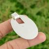 925 Sterling Silver Octagon Rose Quartz Rough Gemstone Anniversary Wife Pendant