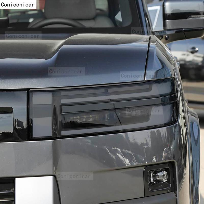 For LEOPARD TI7 2026 Car Headlight Smoked Black TPU Protective Film Front Light Tint Change Color Cover Sticker