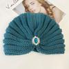 Thick Bohemia Turban Winter Warm Turban Cap Fashion Hijab Caps  for Women