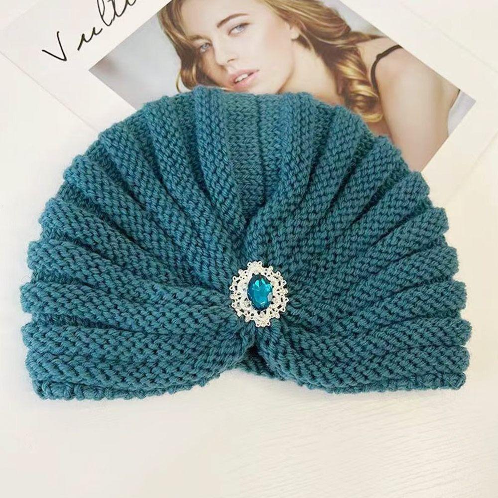 Thick Bohemia Turban Winter Warm Turban Cap Fashion Hijab Caps for Women