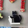 Акриловые Усы Кошки Коллекция Украшений Магнитные Мультяшные Кошки Хранение Шерсти Памятная Шкатулка Черный Кот Толкающий Вазу Декор+