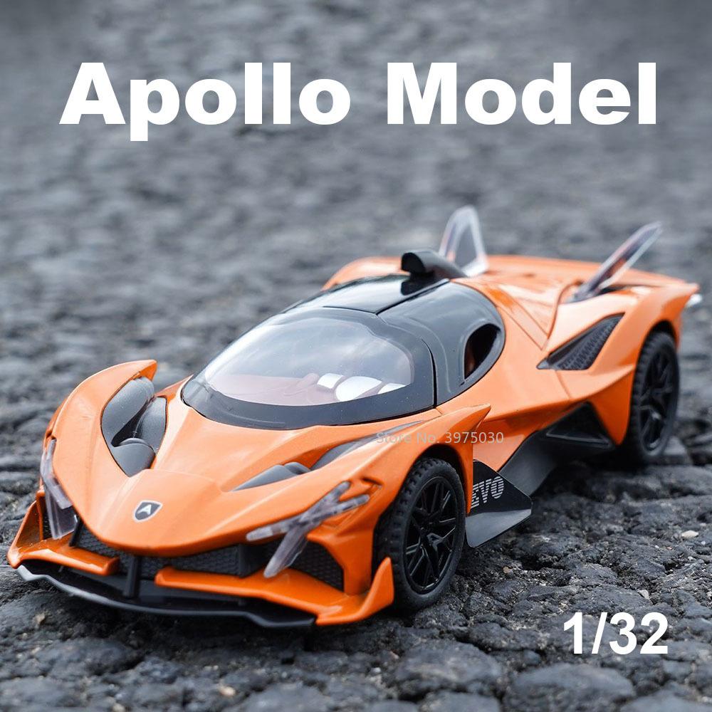 1/32 Apollo EVO Scale Alloy Sport Car Model Diecasts Vehicle Model with Light Sound Инерционный автомобиль Toys for Child Birthday Gifts