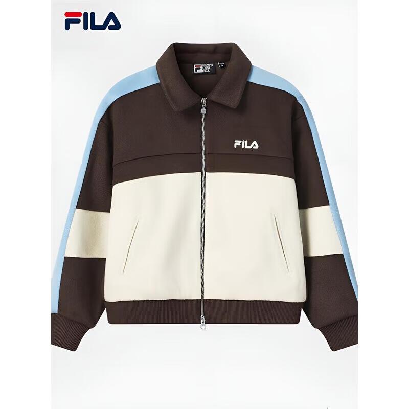 Fila Женская шерстяная куртка в стиле колор-блок, соавторства Yang Mi