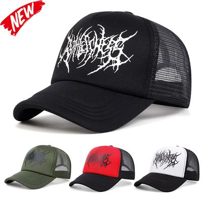 Готическая летняя модная сетчатая шляпа бейсболка кепка Snapback кепки хип-хоп шляпы для отдыха на открытом воздухе регулируемые мужские и женские ковбойские солнцезащитные шляпы