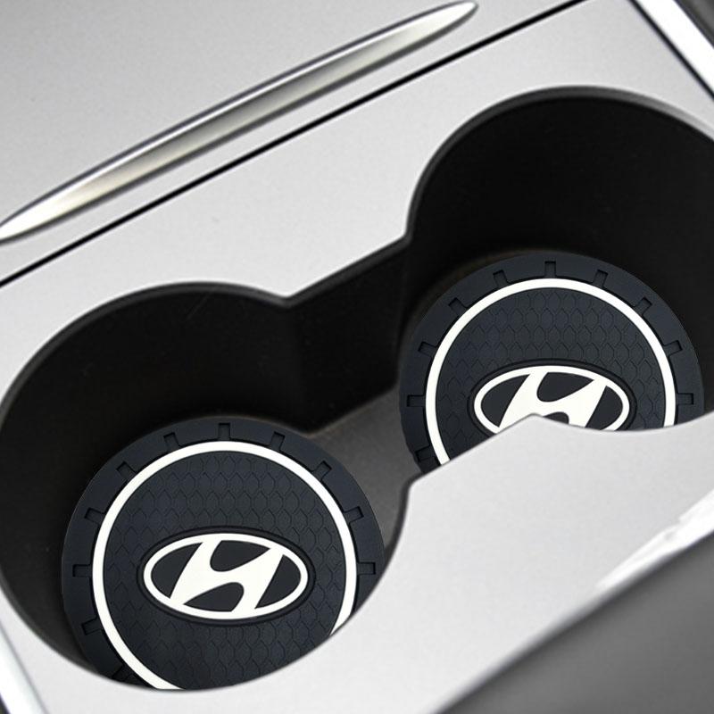 2 шт. Автомобильный противоскользящий подстаканник Противошумная подкладка для стакана с водой Подушка Автомобильные аксессуары Для Hyundai Genesis I10 I20 I30 I40 IX20 IX35 IX25 Accent Azera Elantra