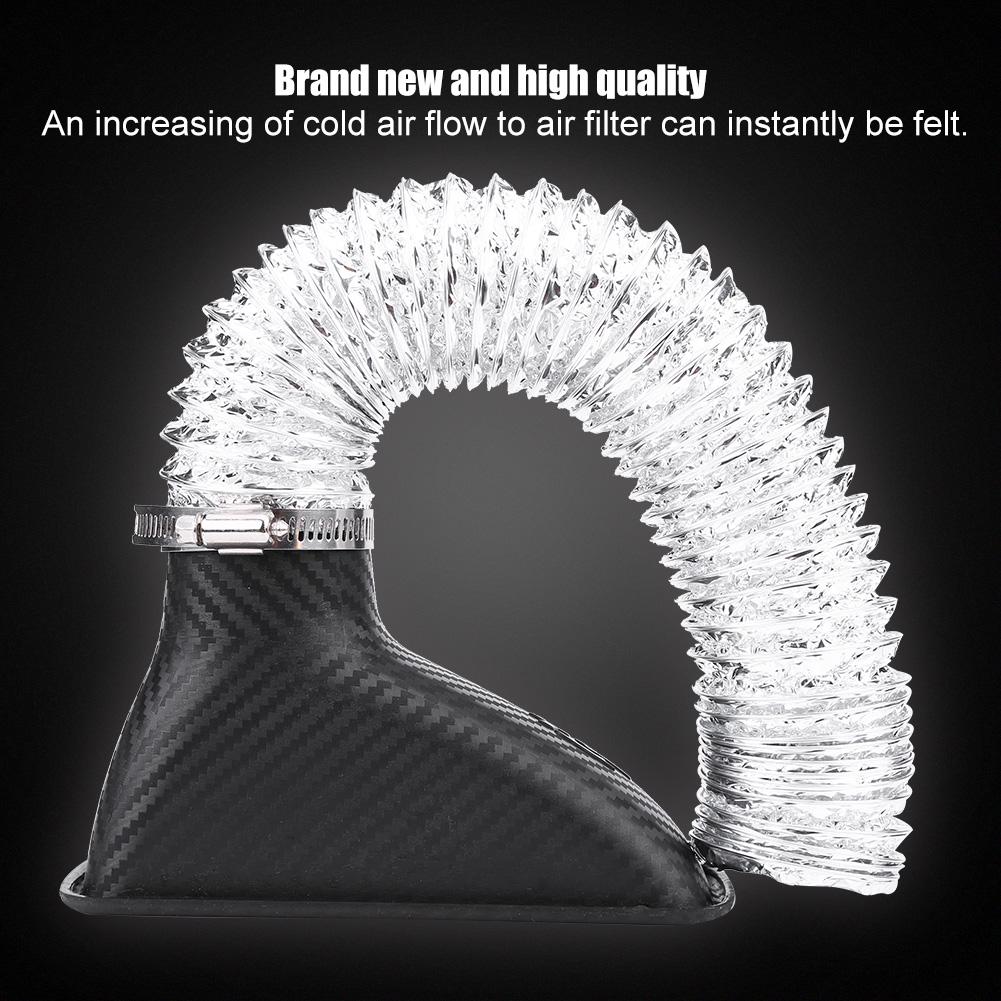 Универсальная автомобильная турбо турбина из углеродного волокна, впускная труба, воздушная воронка