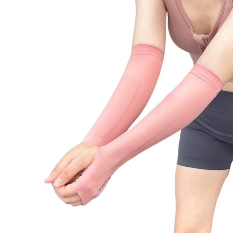 2PCS Volleyball Arm Cormpression Sleeves Passing Hitting Forearm Sleeves with Protection Pads and Thumb Hole Padded Wrist Guard