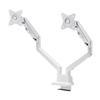 Sanwa Supply Monitor Arm Gas Spring Thin Short (Dual Type, Clamp, White) CR-LAC2403W