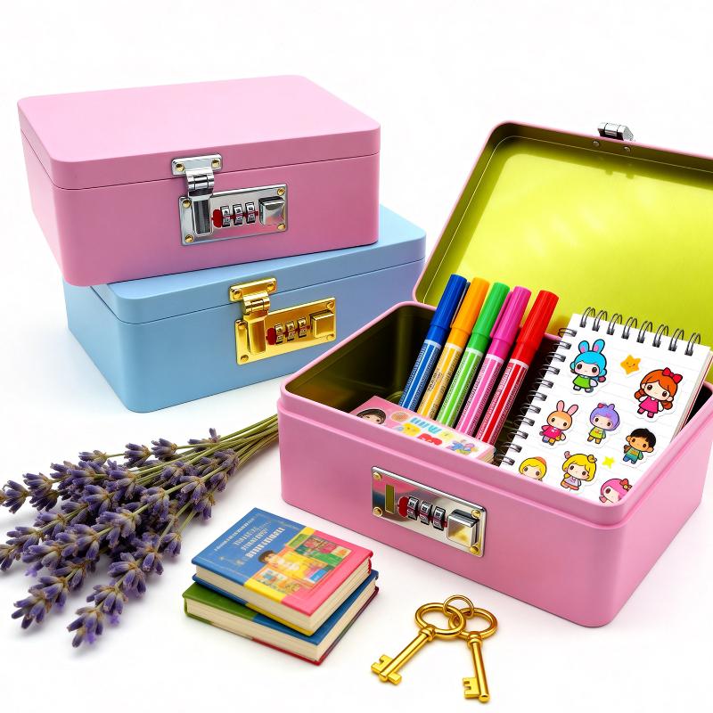 Iron Password Lock Coin Bank Retro Piggy Bank Metal Money Box with Lock for Children Students Secure Financial Gift for Home Decor