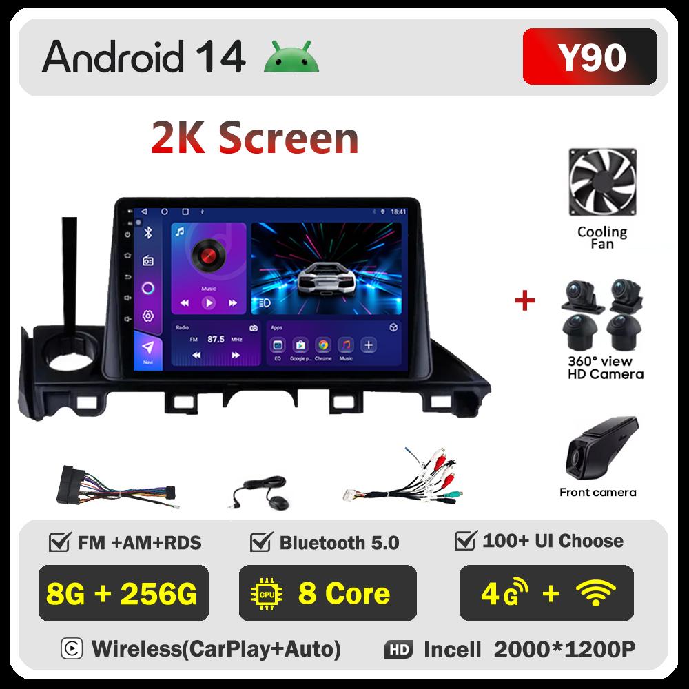 Автомобильный видеоплеер для Mazda CX5 Mazda 6 Atenza 3 2016-2018 Carplay Android 14 авто радио интеллектуальная система GPS навигация Wifi