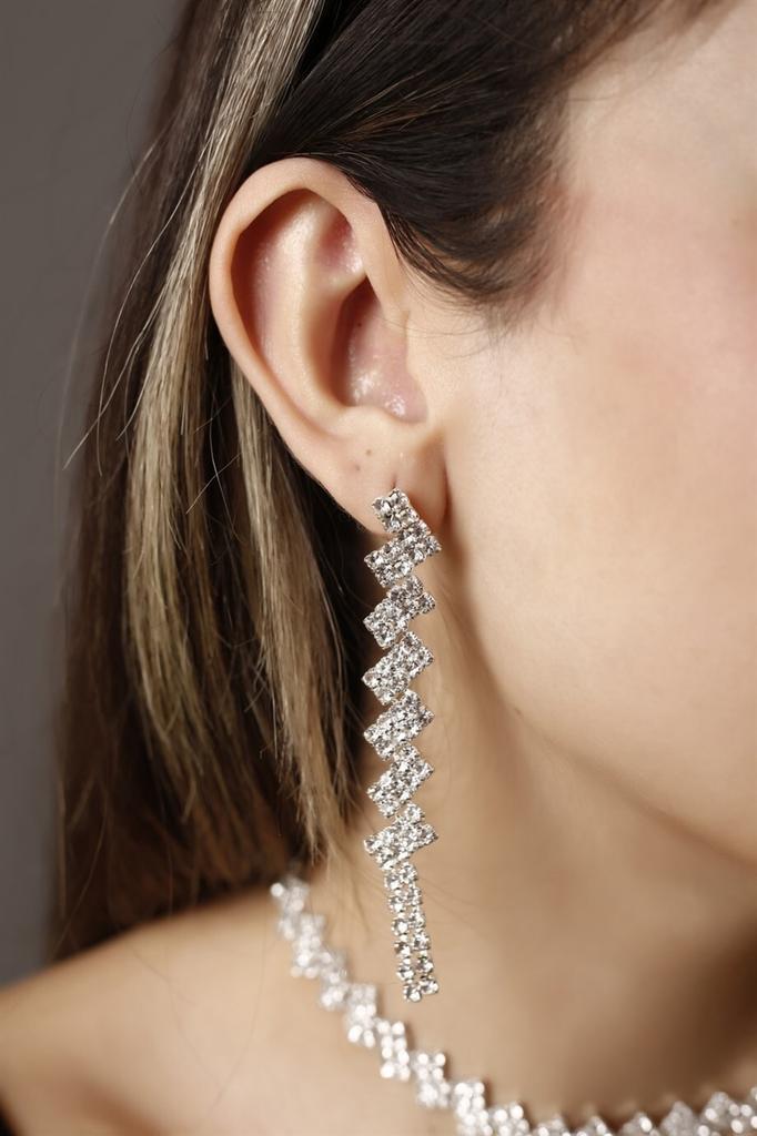 Женские модные посеребренные серьги с висячими камнями для приглашения на свадьбу, помолвку, вечернее платье