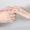 ANENJERY Couple Rings for Women Men Moon Sun Open Rings Wedding Engagement Jewelry