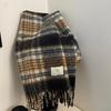 New Maillard High End Plaid Student Scarf Couple Shawl Retro Plaid Same Style Men's Scarf