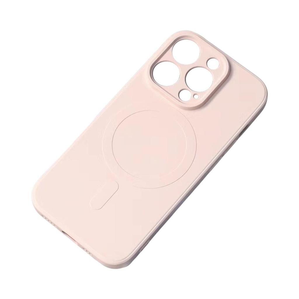 MagSafe-Compatible Silicone Case for iPhone 15 Pro Max - Pink by Hurtel