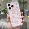 Прозрачный чехол для телефона с принтом цветка розовой лилии для iPhone 17e 17 16 15 14 13 Pro Max 17 Pro 16e 12 11 Прозрачный противоударный мягкий чехол