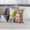 Cute B-Bluey Cartoon Cool Pillow Cover For Bedroom Room And Living Room Sofa Decorative Cushion Cover