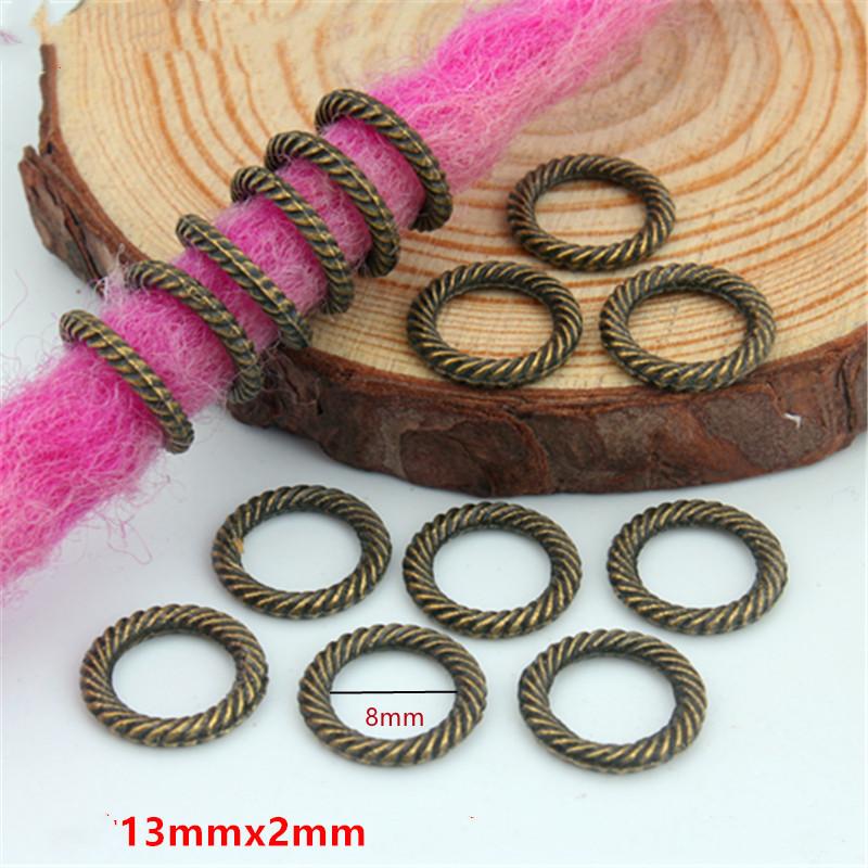 5pcs/bag Silver Metal Hair Rings Braid Dreadlocks Bead Hair Cuffs Dread Tube Charm Dreadlock for DIY Hair Accessaries
