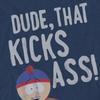 South Park Unisex Adult Stan Kicks Ass T-Shirt