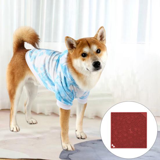 Коврик для медленного кормления собак, силиконовая подушка для лизания с присоской, коврик-головоломка с кормом для домашних животных, коврик для медленного кормления собак и кошек