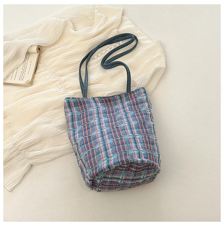 Портативная джинсовая сумка-ведро женская сумка для обеда с вышивкой уличная сумка через плечо большая сумка