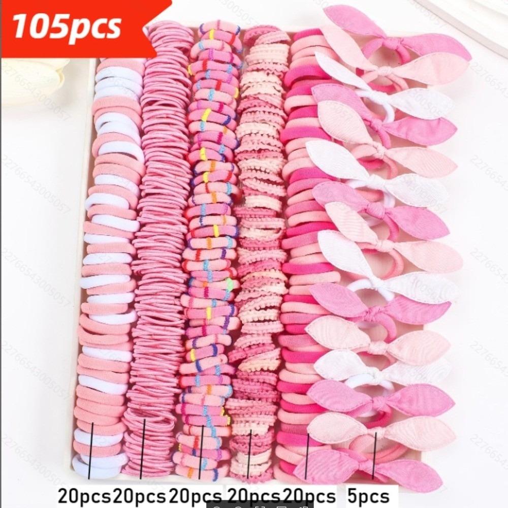 High Elastic Hair Accessories Set No Hurt Hair Hair Clips Bow Hair Ties  Princess Gift Set