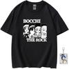 Футболка Bocchi The Rock для женщин и мужчин, повседневная аниме-футболка, унисекс, костюм, футболка группы Kessoku, бесплатный брелок