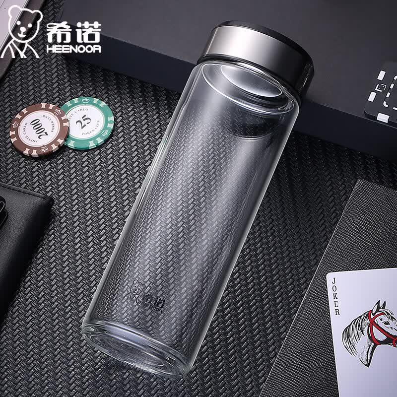 Heenoor XN-6052 Single-Layer Glass Tea Cup with Lid