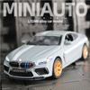1/32 BWM-M8 Модель автомобиля из сплава с высокой имитацией, литая игрушка со звуком и светом, инерционные транспортные средства, декоративные игрушки для детей