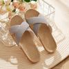 Retro Fashion Women's Flat Linen Slippers