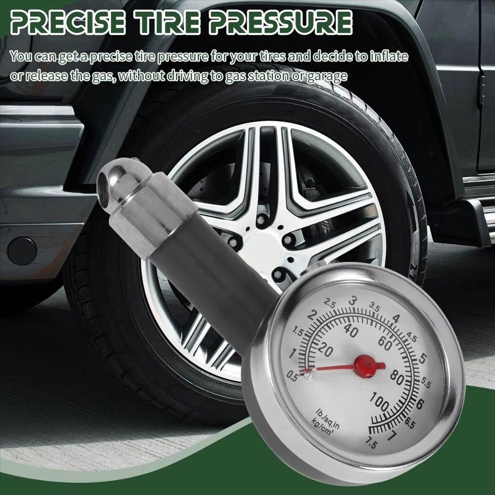 High Precision Tire Pressure Gauge Mini Dial Pressure Monitor Pressure Detector Auto Inflation