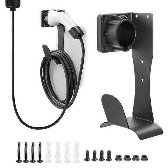 Держатель для зарядного устройства для электромобиля, настенный кронштейн, защита от порезов, закругленные края, крюк для зарядного устройства для электромобиля для розетки J1772, кобура, основа