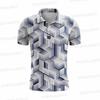 Golf polo shirt diamond pattern polo shirt summer short sleeve t-shirt quick drying breathable