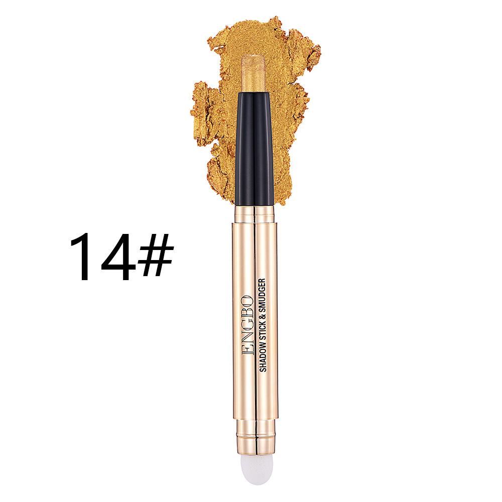 18-цветный перламутровый карандаш для теней для век Easy To Color Eye Shadow Stick с губчатой головкой, металлический мерцающий матовый кремовый карандаш для теней для век Макияж глаз