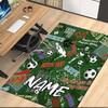 Custom Name Soccer Printed Carpet, for Office Chair Living Room Bedroom Kitchen Room Decor Gifts.
