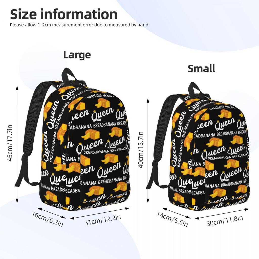 Выпечка Бананового Хлеба Рюкзак Королевы Горячая Распродажа Daypack Большая Вместимость Детский Рюкзак для Книг Школьный Рюкзак Плечевые Сумки для Мужчин Женщин